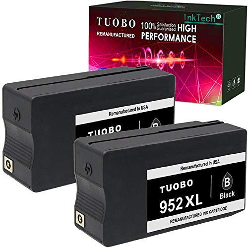 Tuobo Remanufactured Ink Cartridge Replacement for HP 952 XL 952XL to use with OfficeJet Pro 8710 8720 8740 7740 8200 8210 8216 8700 8715 8725 8728 8730 (2 BK)
