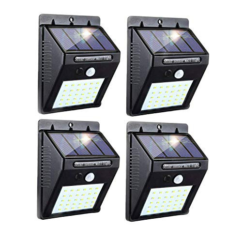 Lightingift Upgraded Solar Lights Outdoor 30 LED Wireless Waterproof Security Solar Motion Sensor Lights for Patio, Deck, Yard, Garden with Motion Activated Auto On/Off (4-Pack) Lightingift Upgraded Solar Lights Outdoor 30 LED Wireless Waterproof Security Solar Motion Sensor Lights for Patio, Deck, Yard, Garden with Motion Activated Auto On/Off (4-Pack)