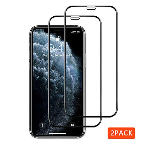 iPhone 11 pro Screen Protector Film, iPhone Xs Screen Protector Film, 2 Pack Tempered Glass Exactly Full Coverage Guard