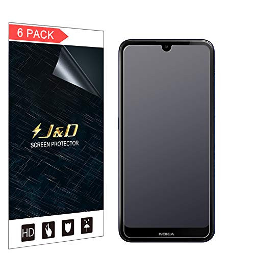 J&D Compatible for Nokia 3 V Screen Protector, 6-Pack [Anti-Glare] [Anti-Fingerprint] [Not Full Coverage] Matte Film Shield Screen Protector for Nokia 3 V Matte Screen Protector