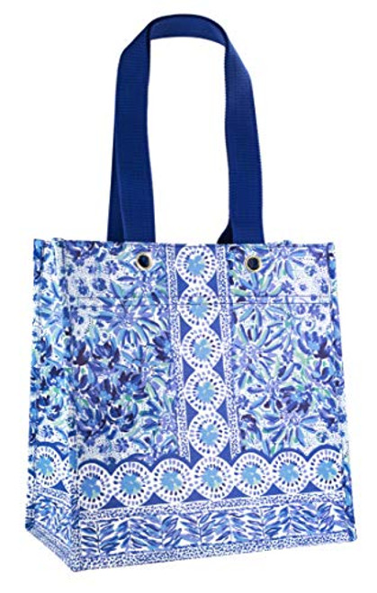 Lilly Pulitzer Market Shopper Bag, Reusable Grocery Tote with Comfortable Shoulder Straps, High Manetenance