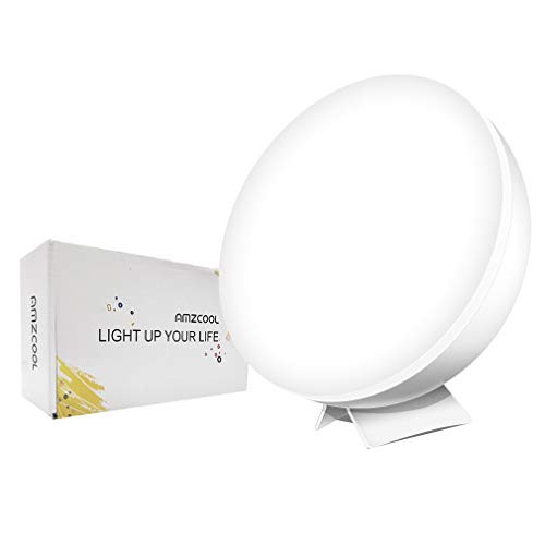 Happy Natural Light Therapy Lamp Simulated Sunlight Full Spectrum LED Lamp UV-Free 10000 Lux Bright Light Box Portable