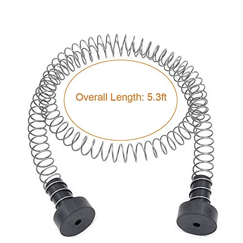 Zixar Zipline Stopper, Kids Backyard Zip Line Spring Stop / Brake Kit System 5.3ft, Zipline Parts for 3/16 1/4 5/16 3/8 Inches Cable