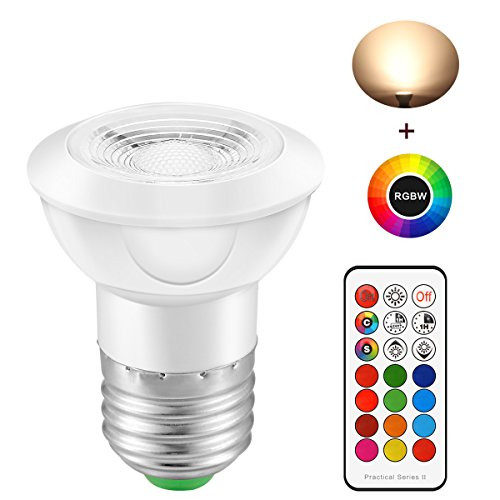 Lemonbest E26 Dimmable RGBW LED Spot Light Bulb 3W Color Changing Spotlight Wireless Remote Control RGB + 2700K WARM WHITE LED Spotlight Lemonbest E26 Dimmable RGBW LED Spot Light Bulb 3W Color Changing Spotlight Wireless Remote Control RGB + 2700K WARM WHITE LED Spotlight
