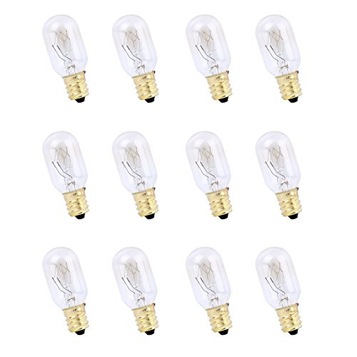 JD.Gems 25 Watt Himalayan Salt Lamp Light Bulbs E12 Socket Original Replacement Long Lasting Incandescent Light Bulbs-12 Pack