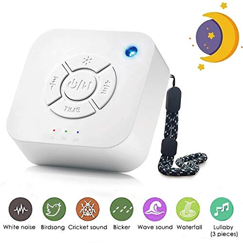 White Noise Machine, White Noise Sound Machine for Sleeping&Relaxation Sleep Sound Machine for Baby Adult Kid Natural Soothing Sound Sleep Therapy for Home Office Travel-Auto-Off Timer&Memory Function