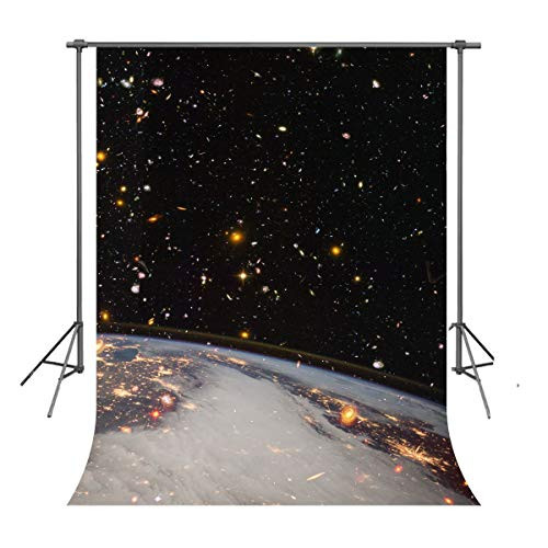 FUERMOR Background 5x7ft Universe Stars Photography Backdrop Space Theme Party Photo Video Props RQ042