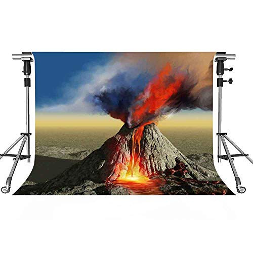 Volcanic Eruptions Backdrop End of The World Photography Background MEETSIOY 7x5ft Themed Party Photo Booth YouTube Backdrop PMT852