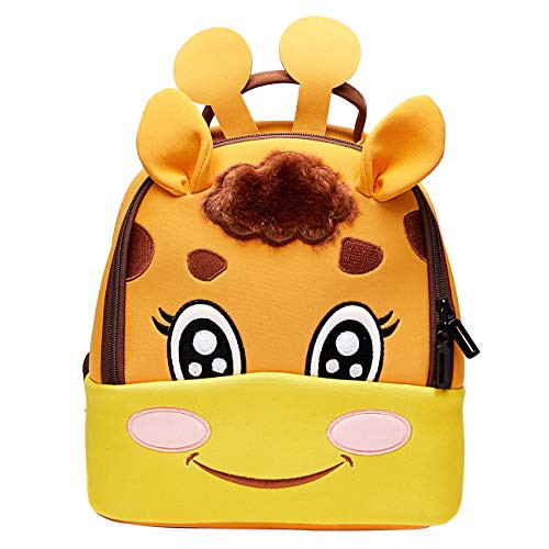 Suerico Baby Backpack Toddler Backpack Preschool Bookbag for Kids Girl Boy(Giraffe)