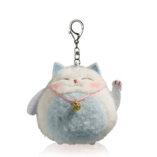 Halloluck Plush Blue Lucky Cat Keychain Stuffed Animal Doll Ornaments Pendant Cat Car Handbag Keyring, 4" Halloluck Plush Blue Lucky Cat Keychain Stuffed Animal Doll Ornaments Pendant Cat Car Handbag Keyring, 4"