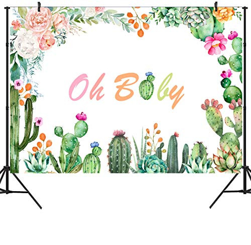 DULUDA 9X6FT Cactus Baby Shower Backdrop Mexican Cactus Party Photography Background Mexican Fiesta Watercolor Cactus Floral Gender Reveal Photo Banner Backdrops Photocall Props BD41B DULUDA 9X6FT Cactus Baby Shower Backdrop Mexican Cactus Party Photography Background Mexican Fiesta Watercolor Cactus Floral Gender Reveal Photo Banner Backdrops Photocall Props BD41B