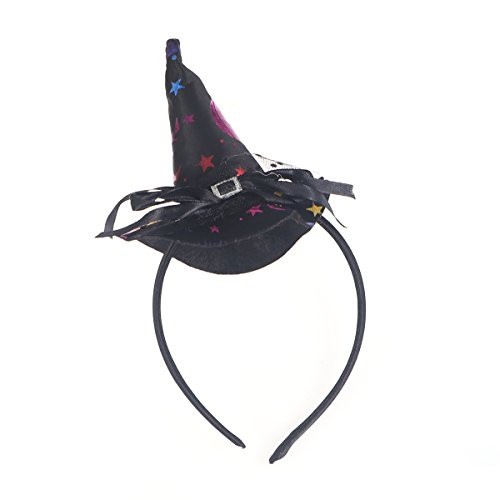 BESTOYARD Children Halloween Headwear Mini Pointy Witch Hat Cute Hair Hoop Hairband Accessories Cosplay Party Props Decoration