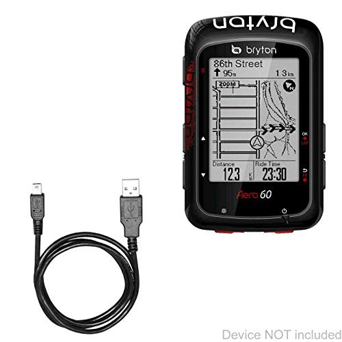 Bryton Aero 60 Cable, BoxWave [DirectSync Cable] Durable Charge and Sync Cable for Bryton Aero 60