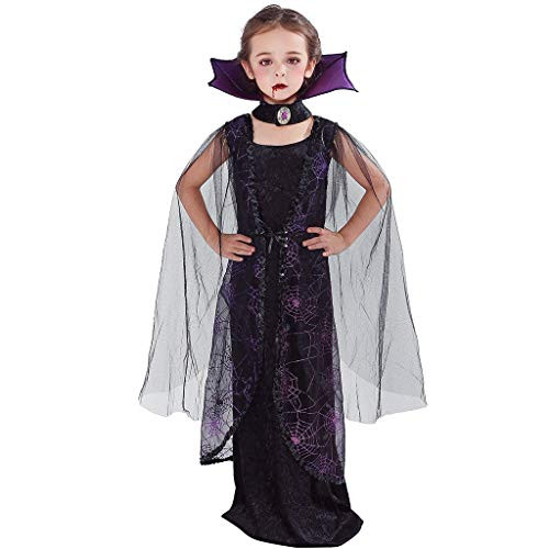 EraSpooky Girls' Vampire Costume Bat, Medium