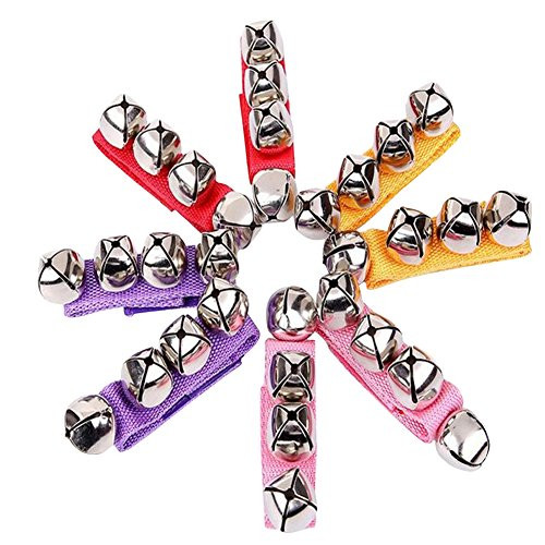 Homieco&trade; 2pcs Rhythm Band Wrist/Ankle Bells Percussion Orchestra Baby Kids Musical Instrument Toy Rhythm Instrument Toys