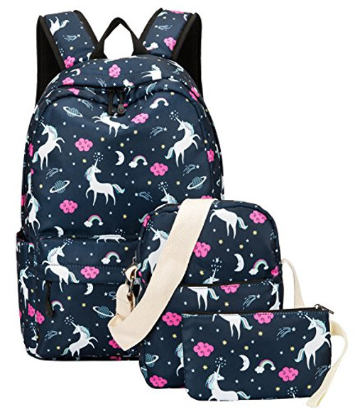 School Backpacks for Girls Kids Bookbags Lightweight Water-resistertant Backpack Elementary Schoolbag Set