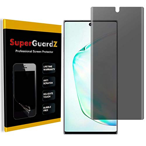 for Samsung Galaxy Note 10+ Plus Screen Protector [Privacy Anti-Spy], SuperGuardZ, Anti-Glare, Anti-Scratch [Lifetime Replacement] + 2 Stylus Pen