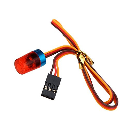 LAFEINA RC Multi-Function Ultra Bright LED Police Flash Lights Red Alarm Lamp with Strobing-Blasting/Flashing/Rotating Mode for RC Model Police Car (Red)