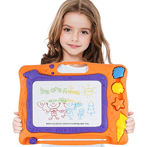 Supkiir Magnetic Drawing Board, Colorful Painting Learning Toy for Kids, Portable Doodle Board Writing Sketch Pad