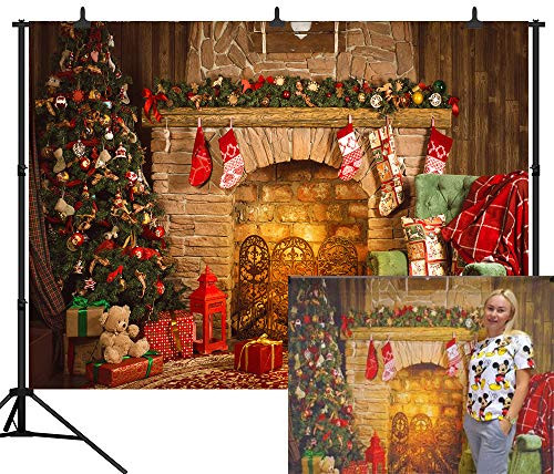 DePhoto 7X5Ft Seamless Christmas Theme Vinyl Photography Backdrop Photo Background Studio Prop SDJ006A