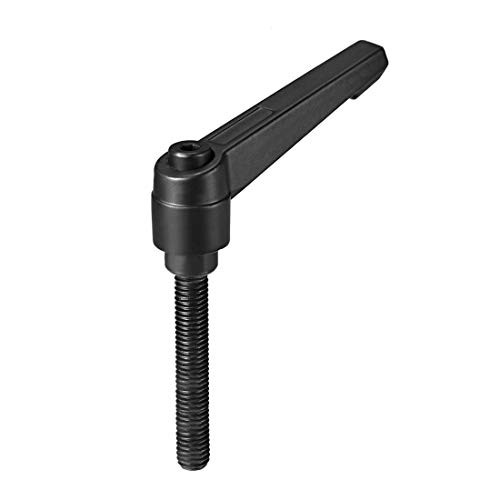 uxcell M8 x 60mm Handle Adjustable Clamping Lever Thread Push Button Ratchet Male Threaded Stud