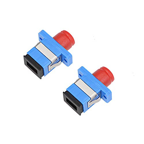 uxcell SC to FC Fiber Coupler Flange Type Fiber Optical Adapter Connector Singlemode/Multimode Simplex 2Pcs MFH