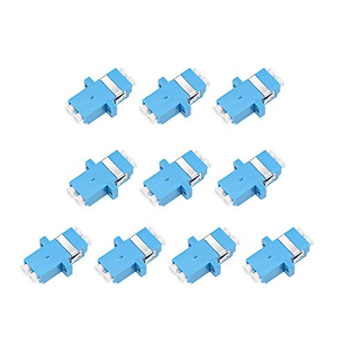 uxcell LC to LC Fiber Coupler Flange Type Fiber Optical Adapter Connector Singlemode/Multimode Simplex 10Pcs