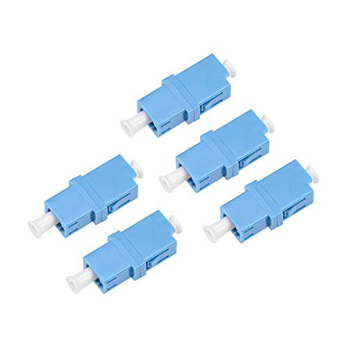 uxcell LC to LC Fiber Coupler Flange Type Fiber Optical Adapter Connect Singlemode/Multimode Simplex 5Pcs