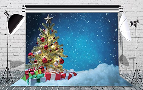 7x5ft Christmas Backdrop Theme Snowscape Christmas Tree Pictorial Cloth Vinyl Photography Backdrops Customized Studio Background Studio Props SDJ-147