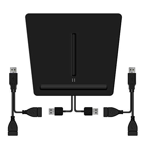 OLAIKE Wireless Charger for Tesla Model 3, Dual Qi Wireless Smartphone Charging Pad, Car Accessories for All Any Qi Enable Phone, Compatible with Tesla Model 3,Black (with Two USB Splitter)