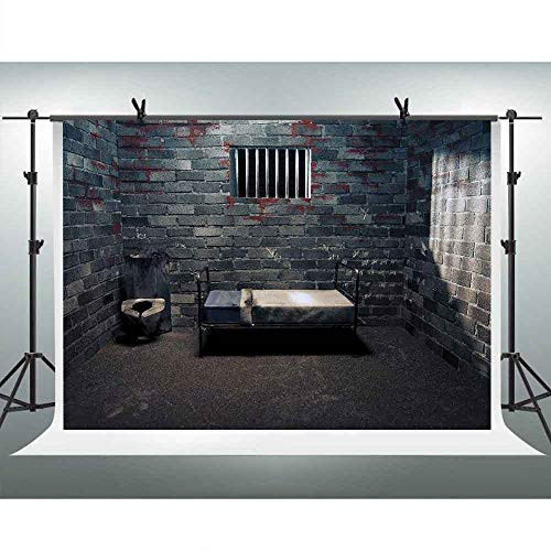 FHZON 10x7ft Prison Forbidden Room Photography Backdrops Brick Wall Background Themed Party Wallpaper Photo Booth Props LSFH907