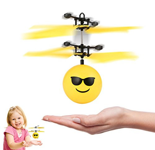 Hobby-Ace Flying Toys Hovering Cool Face, Children's Hovering Toy, Fun Kids Toy, Rechargeable Hovering Poo, Infrared Sensor Flying Saucer Hand Induced Kids Toys