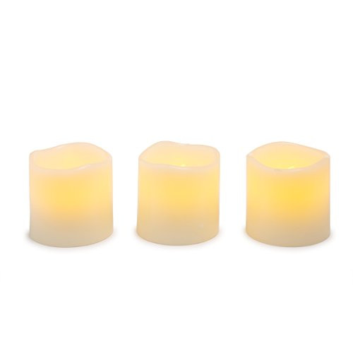 Darice Battery Operated LED Wax Pillar Candle Set, 2" (Pack of 3), 3 Piece