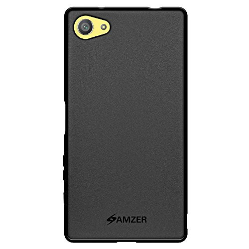 AMZER Pudding Soft Gel TPU Skin Case for Sony Xperia Z5 Compact - Retail Packaging - Black