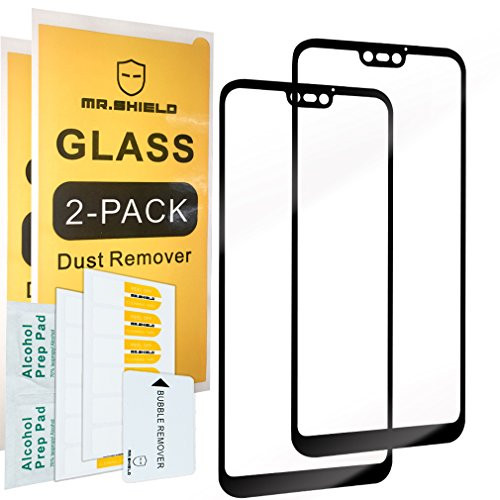 [2-PACK]-Mr Shield For Huawei P20 lite [Japan Tempered Glass] [9H Hardness] [Full Screen Glue Cover] Screen Protector with Lifetime Replacement Warranty