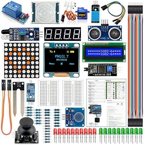 Arduino Kit UNO R3 Nano V3.0 Mega 2560 Mega 328 Project Starter Kit Compatible with Arduino IDE(English Tutorial)