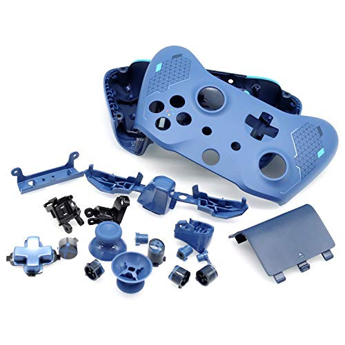 PartEGG Full Housing Shell Custom Set Replacement with Full Complete Spare Button Parts for Xbox One Wireless Controller Sport Blue Special Edition