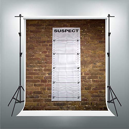PHMOJEN Police Lineup Backdrop Mugshot Suspect Wall Photography Background Vinyl 5x7ft Photo Shoot Props QQPH116
