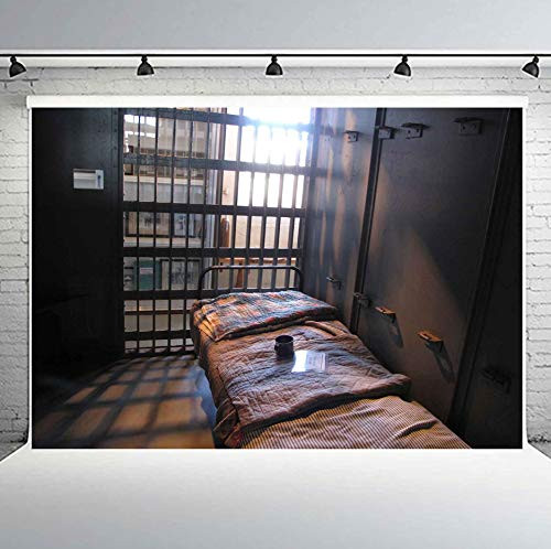 PHMOJEN Prison Interior Photography Backdrop for Mugshots Police Jail Background Vinyl 10x7ft Photo Studio Props LYPH1299 PHMOJEN Prison Interior Photography Backdrop for Mugshots Police Jail Background Vinyl 10x7ft Photo Studio Props LYPH1299