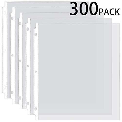 Ktrio Sheet Protectors 8.5 x 11 Inches Clear Page Protectors for 3 Ring Binder, Plastic Sleeves for Binders, Top Loading Paper Protector Acid Free Letter Size, 300 Pack