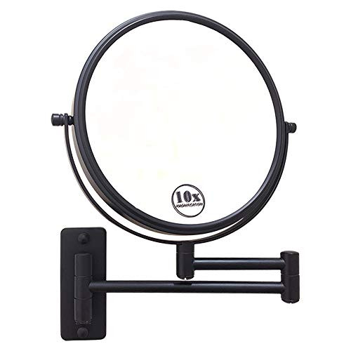 Lansi Makeup Mirror 10X Magnifying Wall Mount Double-Sided Vanity Decoration, Round, 8 Inch, Matte Black Lansi Makeup Mirror 10X Magnifying Wall Mount Double-Sided Vanity Decoration, Round, 8 Inch, Matte Black