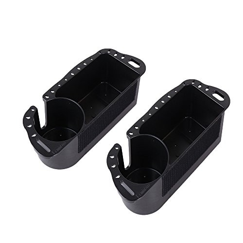 kemimoto Black Marine Caddy?Mufti-Functional Sea/Boat Storage Box Marine Cup & Bottle Holder (2PC Black Marine Caddy)