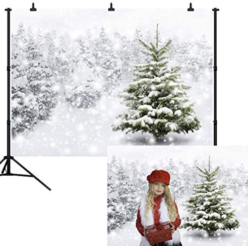 DePhoto 9X6FT Winter Backdrop Christmas Tree in The Snow Seamless Vinyl Photography Photo Background Studio Prop PGT276B DePhoto 9X6FT Winter Backdrop Christmas Tree in The Snow Seamless Vinyl Photography Photo Background Studio Prop PGT276B