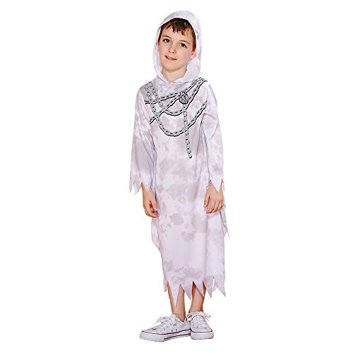 Megartico White Ghost Costume Boys for Halloween and Cosplay Costume Party (Large)