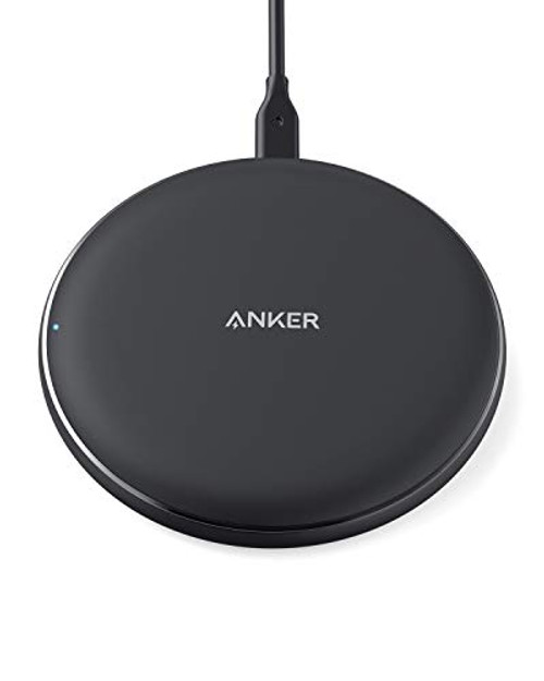 Anker Wireless Charger, PowerWave Pad Upgraded 10W Max, 7.5W for iPhone 11, 11 Pro, 11 Pro Max, Xs Max, XR, XS, X, 8, 8 Plus, 10W for Galaxy S20 S10 S9 S8, Note 10 Note 9 Note 8 (No AC Adapter)