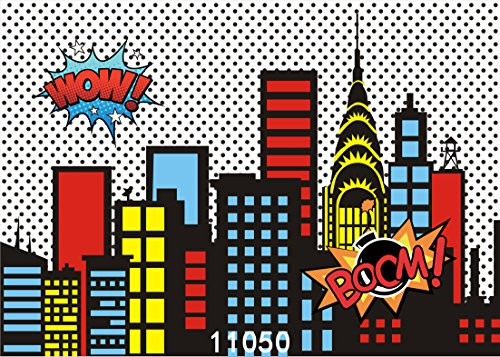 WOLADA 7x5ft Super Hero backdrops for Photography Children Photography Backdrop Superhero Backdrops for Photographers Birthday Super City Background Studio Prop 11050 WOLADA 7x5ft Super Hero backdrops for Photography Children Photography Backdrop Superhero Backdrops for Photographers Birthday Super City Background Studio Prop 11050