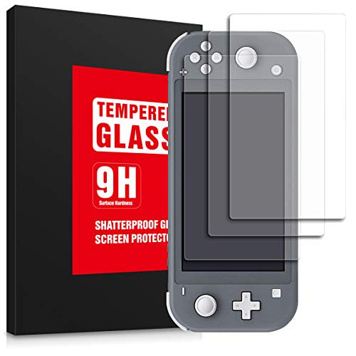 OLYNIK Screen Protector for Nintendo Switch Lite 2019, Tempered Glass Switch Screen Protectors, 100% Transparent HD, Anti-Scratch with Anti-Fingerprint Bubble-Free-3 Pack