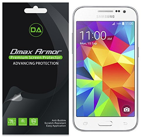 [6-Pack] Dmax Armor for Samsung Galaxy Core Prime Screen Protector Anti-Bubble High Definition Clear Shield - Lifetime Replacements Warranty- Retail Packaging