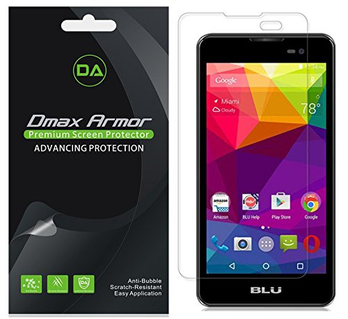 [6-Pack] Dmax Armor for BLU Advance 5.0 Screen Protector, Anti-Bubble High Definition Clear Shield - Lifetime Replacements Warranty- Retail Packaging