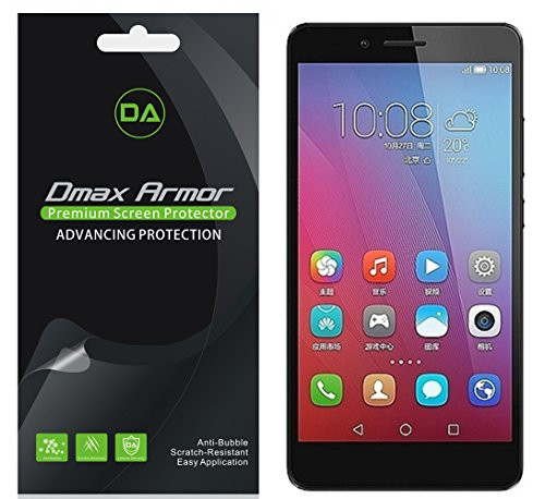 [6-Pack] Dmax Armor for Huawei Honor 5X Screen Protector Screen Protector Anti-Bubble High Definition Clear Shield - Lifetime Replacements Warranty- Retail Packaging